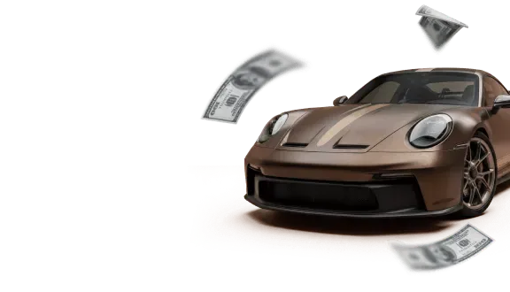 Porsche del sorteo Lucky Drive de 1win